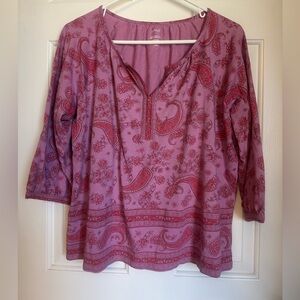 PURE JILL split neck top